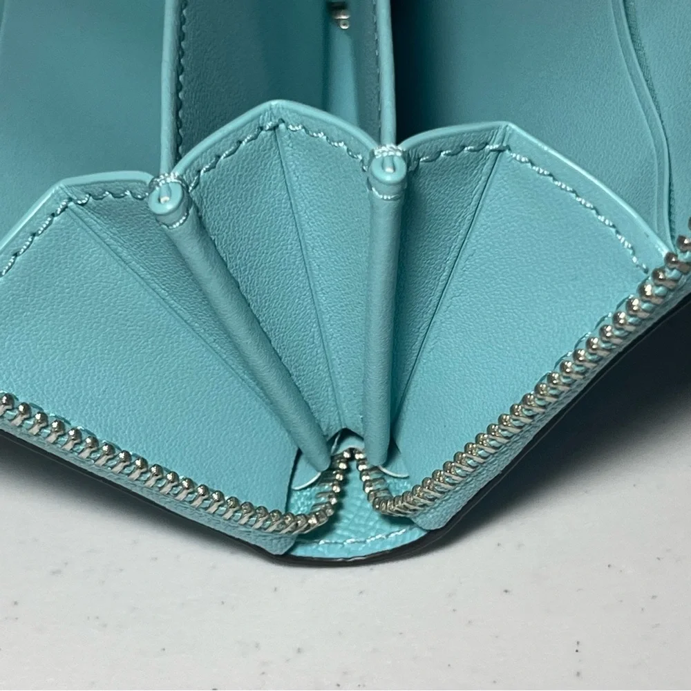 NWOT Coach Crossgrain Leather Small Zip Around Card Case - Picture 8 of 9